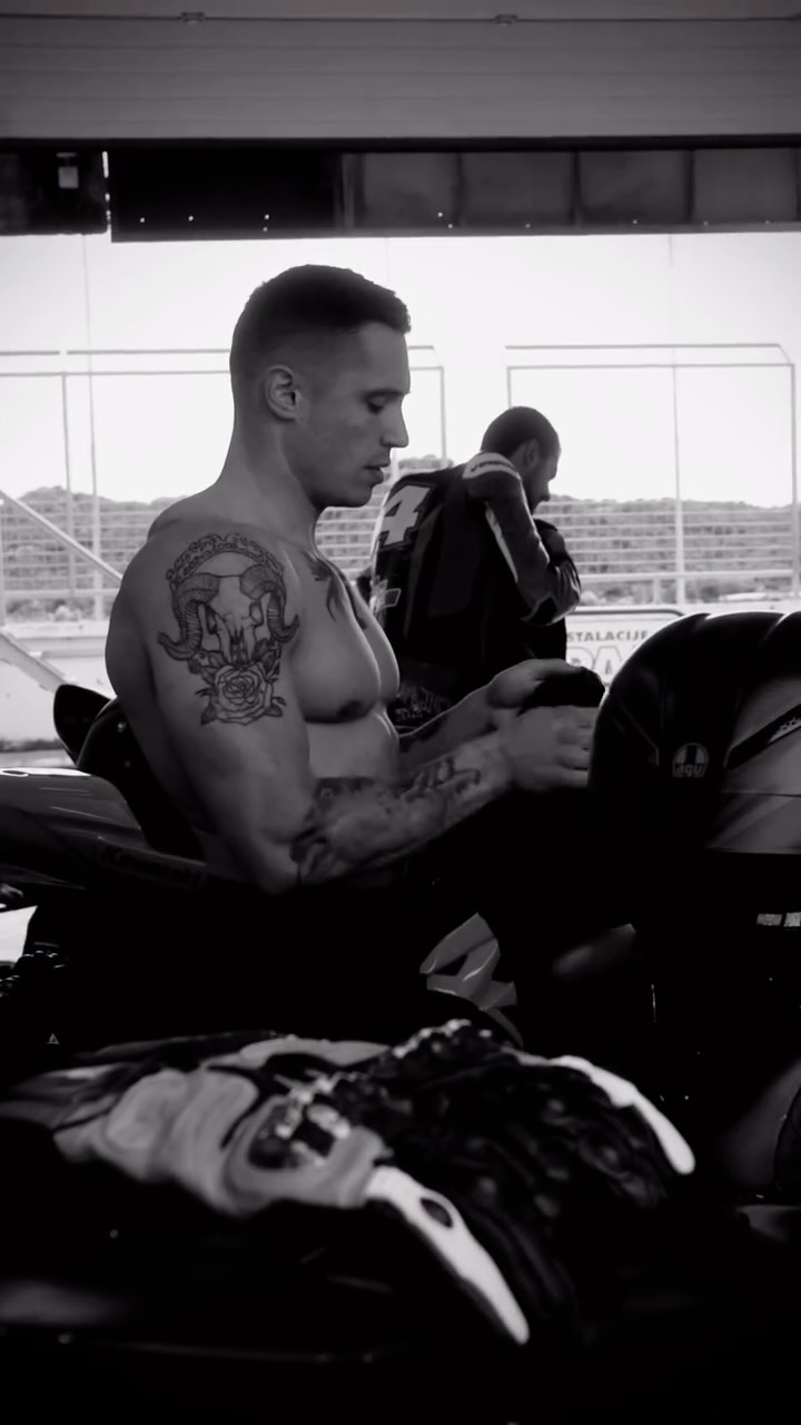 A racer doesn’t wear his armor - he becomes it.