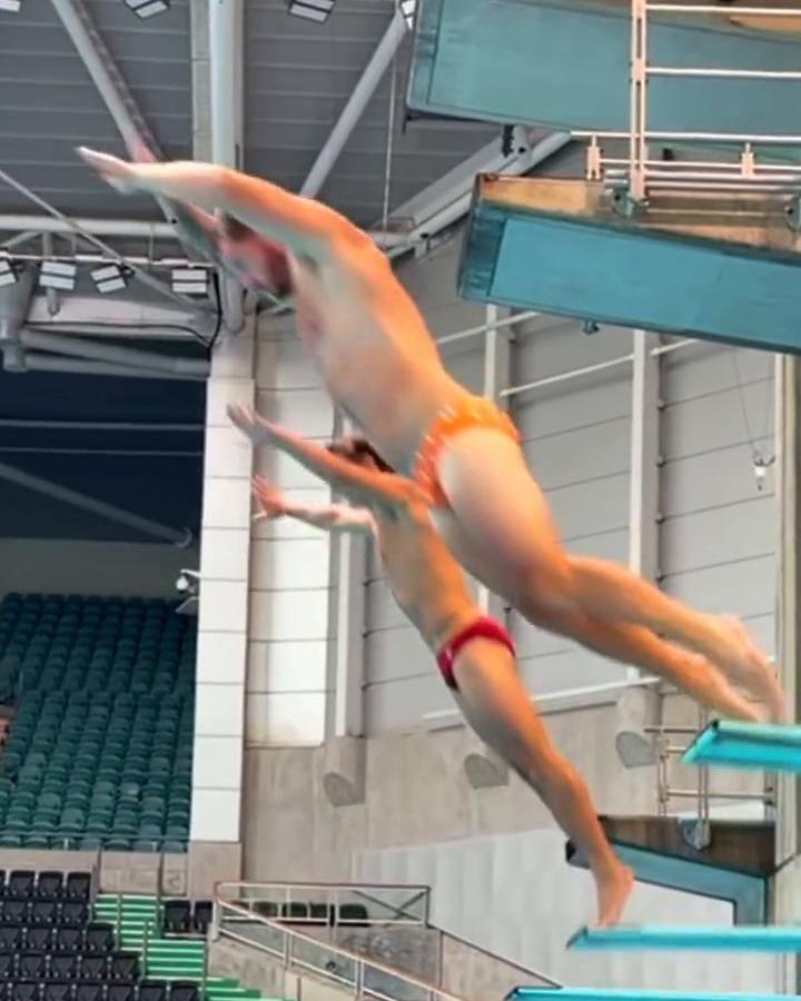 Diving synchro with Lachy McLean